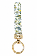 Blue Meadow Floral Scrunchie Keychain
