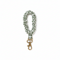 Sage Gingham Scrunchie Keychain